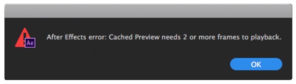 رفع خطای cached preview در افتر افکت (fix cached preview error after effects)