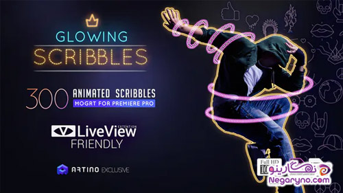 Videohive - Glowing Scribbles