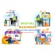 انیمیشن کاراکترهای کسب و کار دیجیتال
